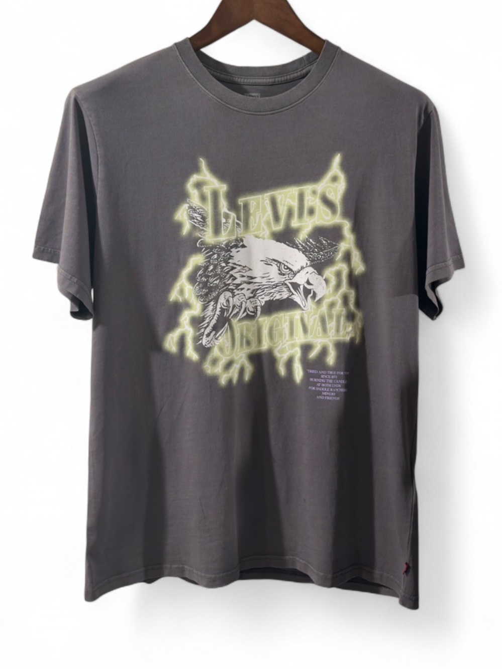 Levi's Charcoal Grey Eagle Graphic T-shirt Size Men’s Medium (NWT)